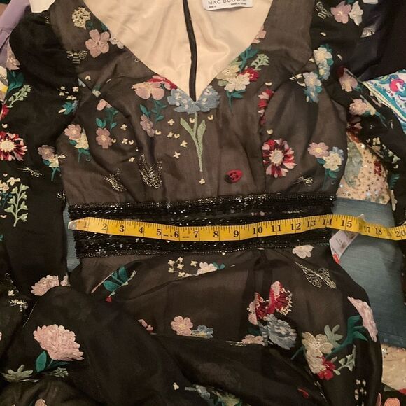 Mac Duggal 79361 Womens Black EMBROIDERED Embroidered Maxi Gown Dress 4 - Picture 16 of 16